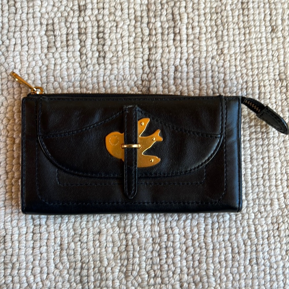 Marc By Marc Jacobs Black Wallet with Gold Detail